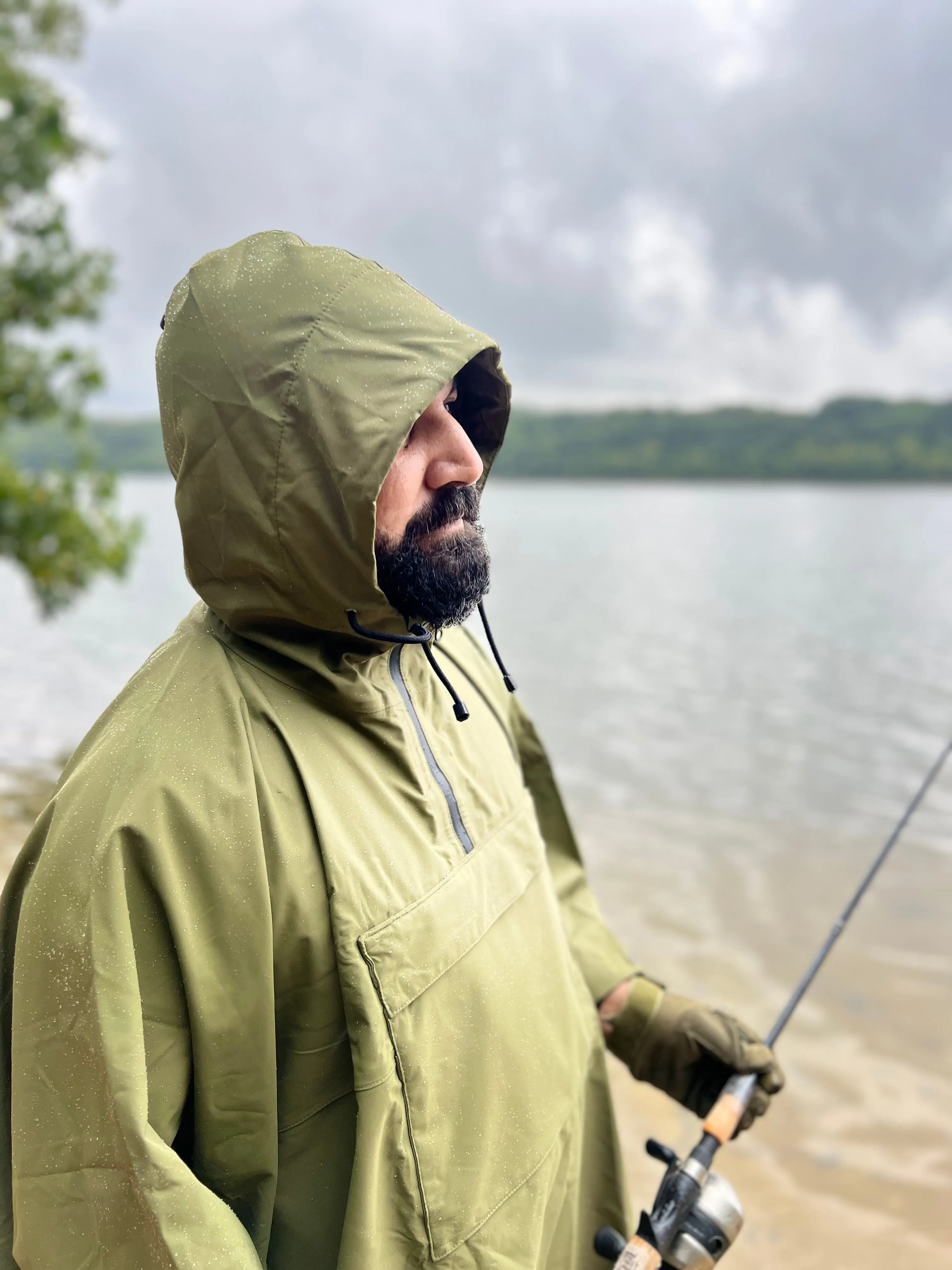 Multipurpose Waterproof Poncho: Survival Gear Emergency Shelter for Hiking Camping with Organized Pocket