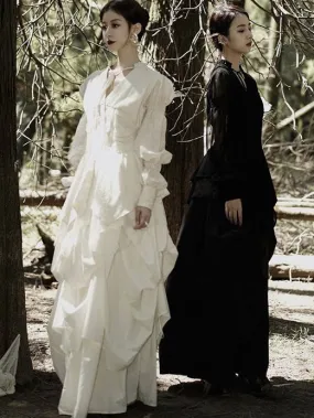 Niche Pleated Long Skirt
