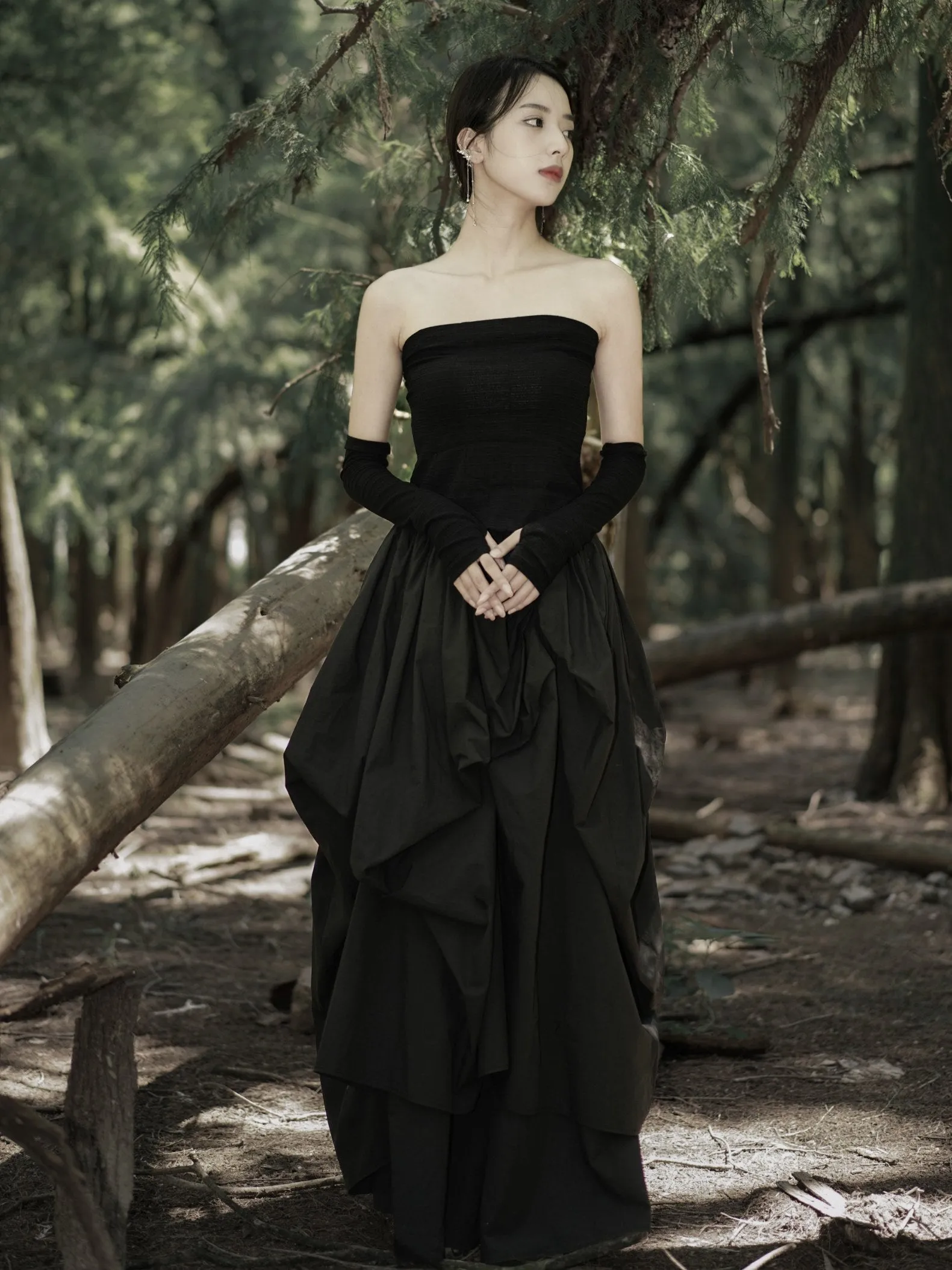 Niche Pleated Long Skirt