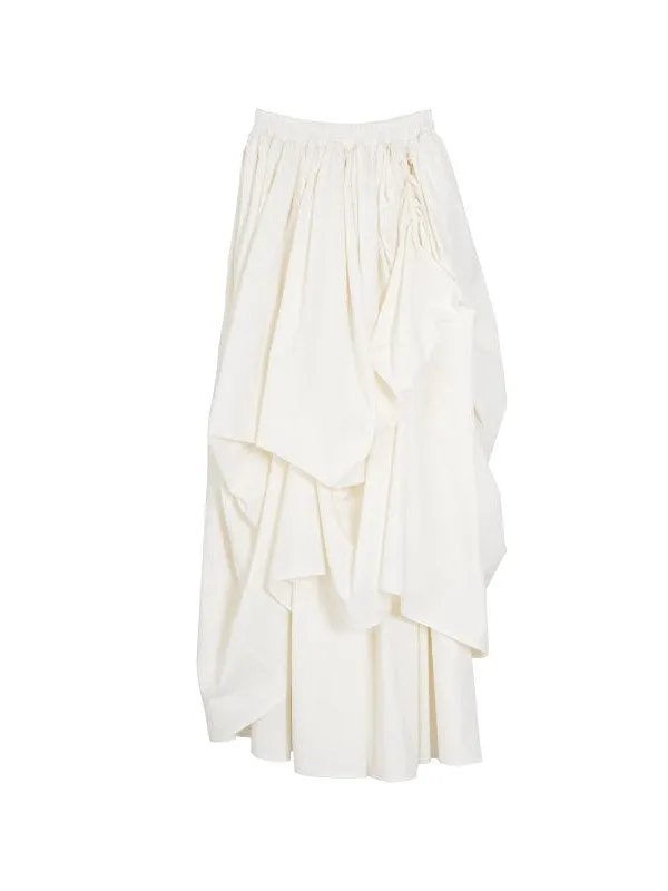 Niche Pleated Long Skirt