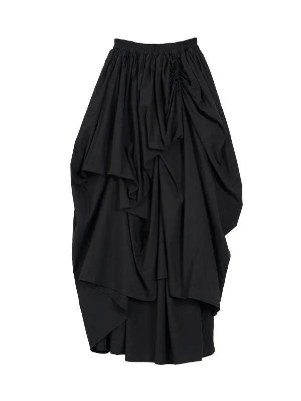 Niche Pleated Long Skirt