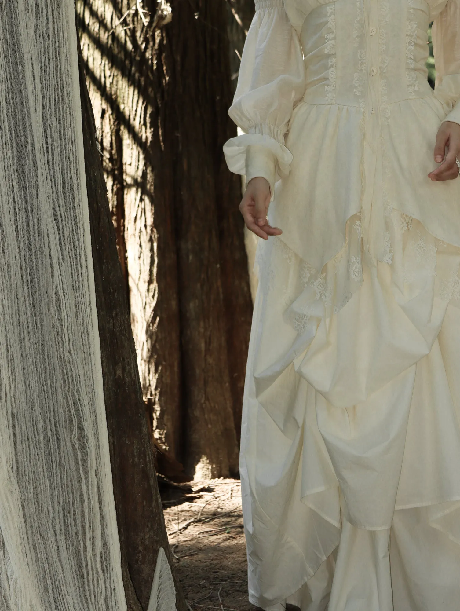 Niche Pleated Long Skirt