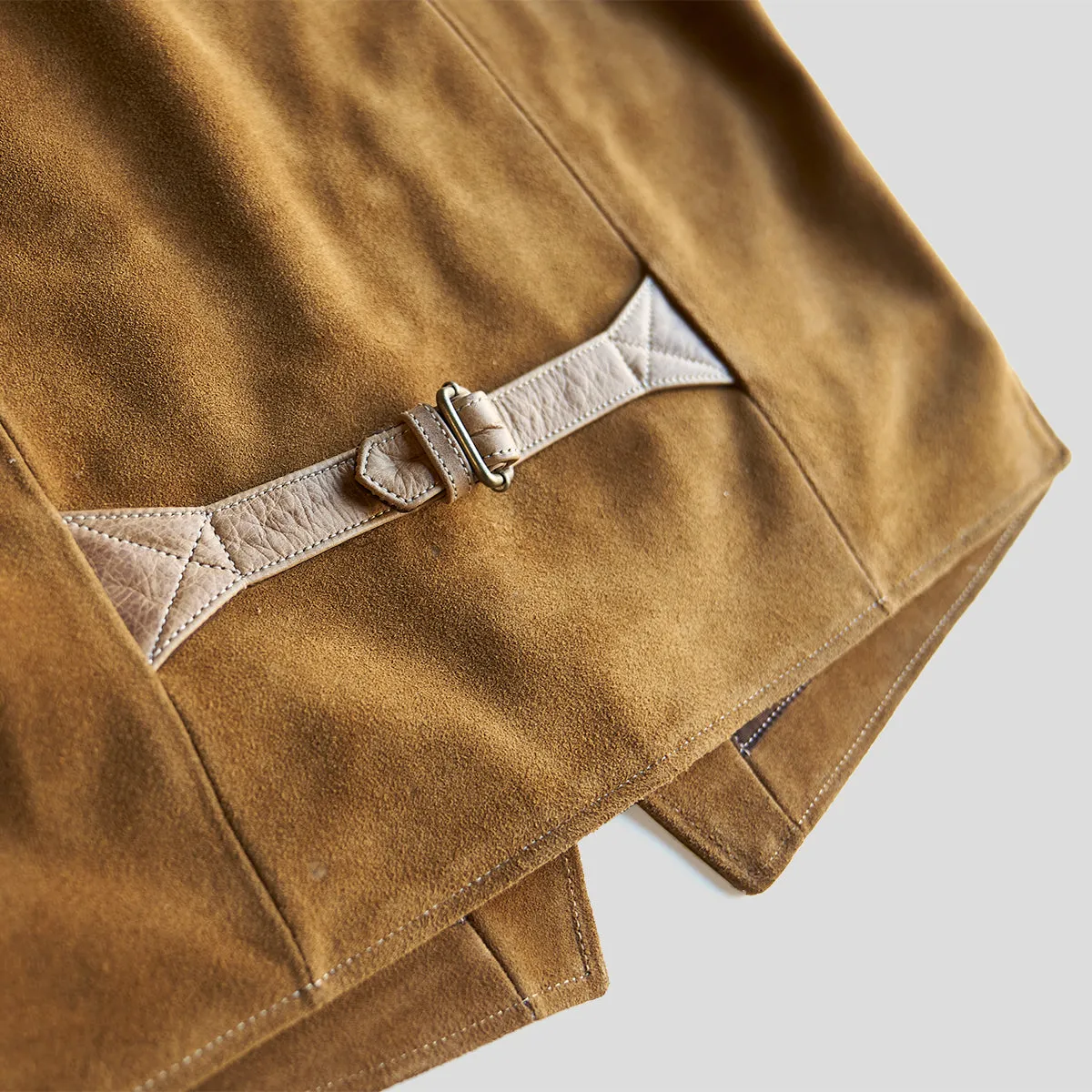 No.169 Garrison Vest | LE Suede Tan