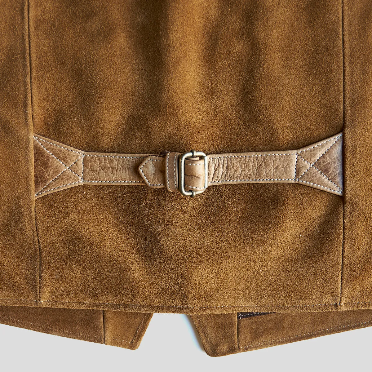 No.169 Garrison Vest | LE Suede Tan