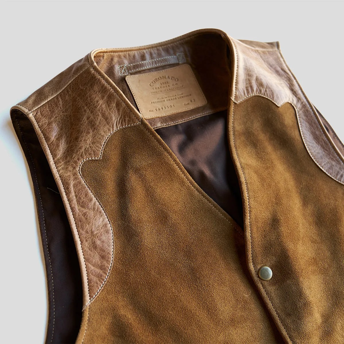No.169 Garrison Vest | LE Suede Tan