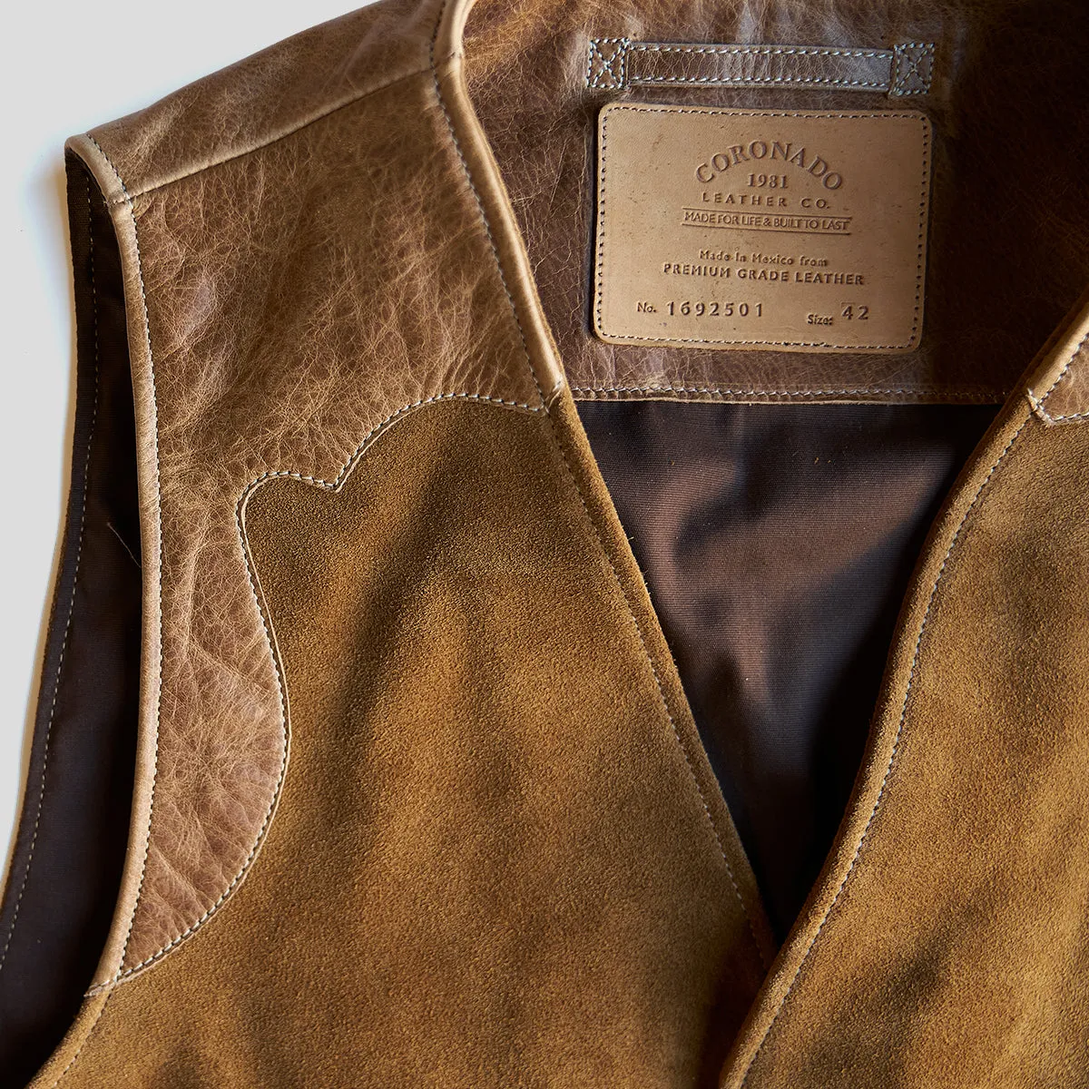 No.169 Garrison Vest | LE Suede Tan