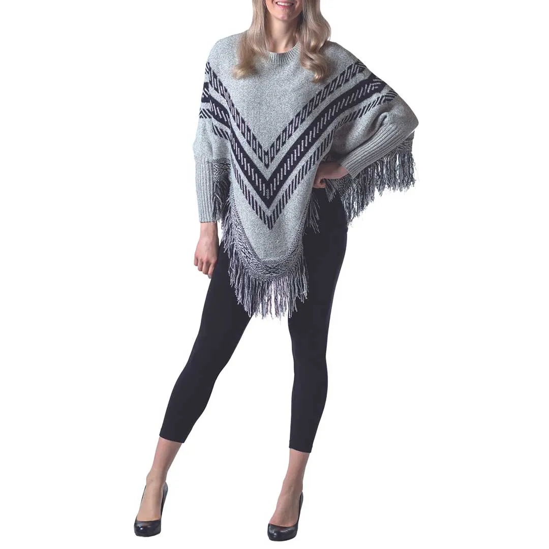 Papa Fashions Women's Kendra Poncho Sweater