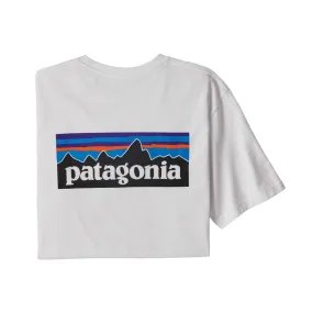 Patagonia Mens P6 Logo Responsibili Tee White