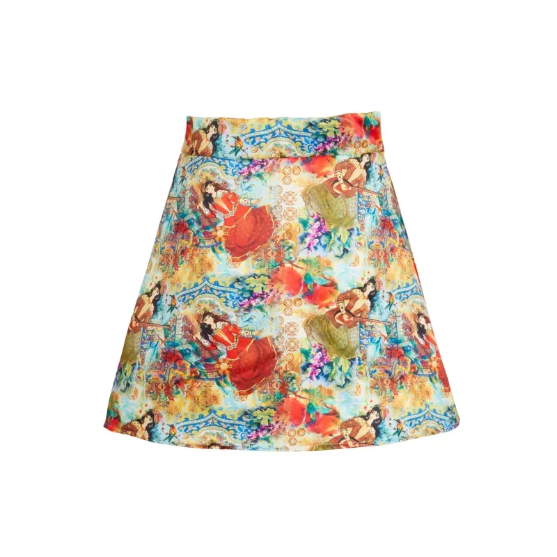 Printed Mini Skirt
