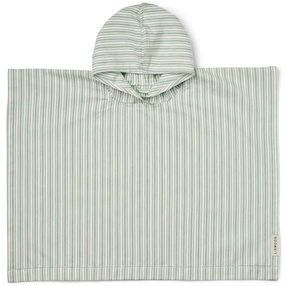 Roomie Poncho in Ice Blue / Creme de la Creme by Liewood