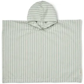 Roomie Poncho in Ice Blue / Creme de la Creme by Liewood