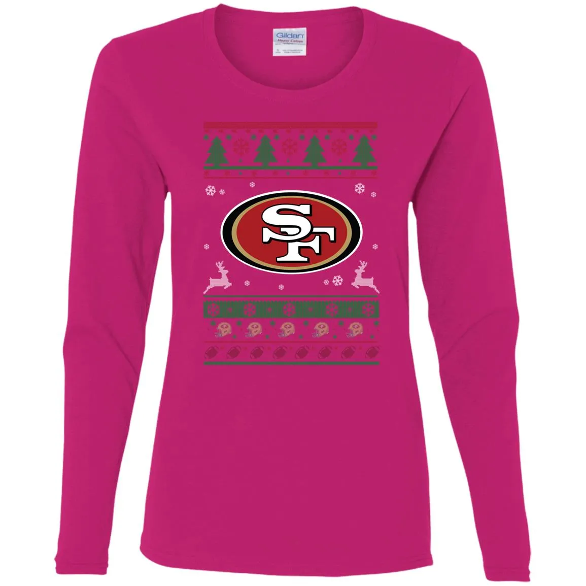 San Francisco 49ers Logo Football Teams Ugly Christmas Sweater Women Long Sleeve Shirt