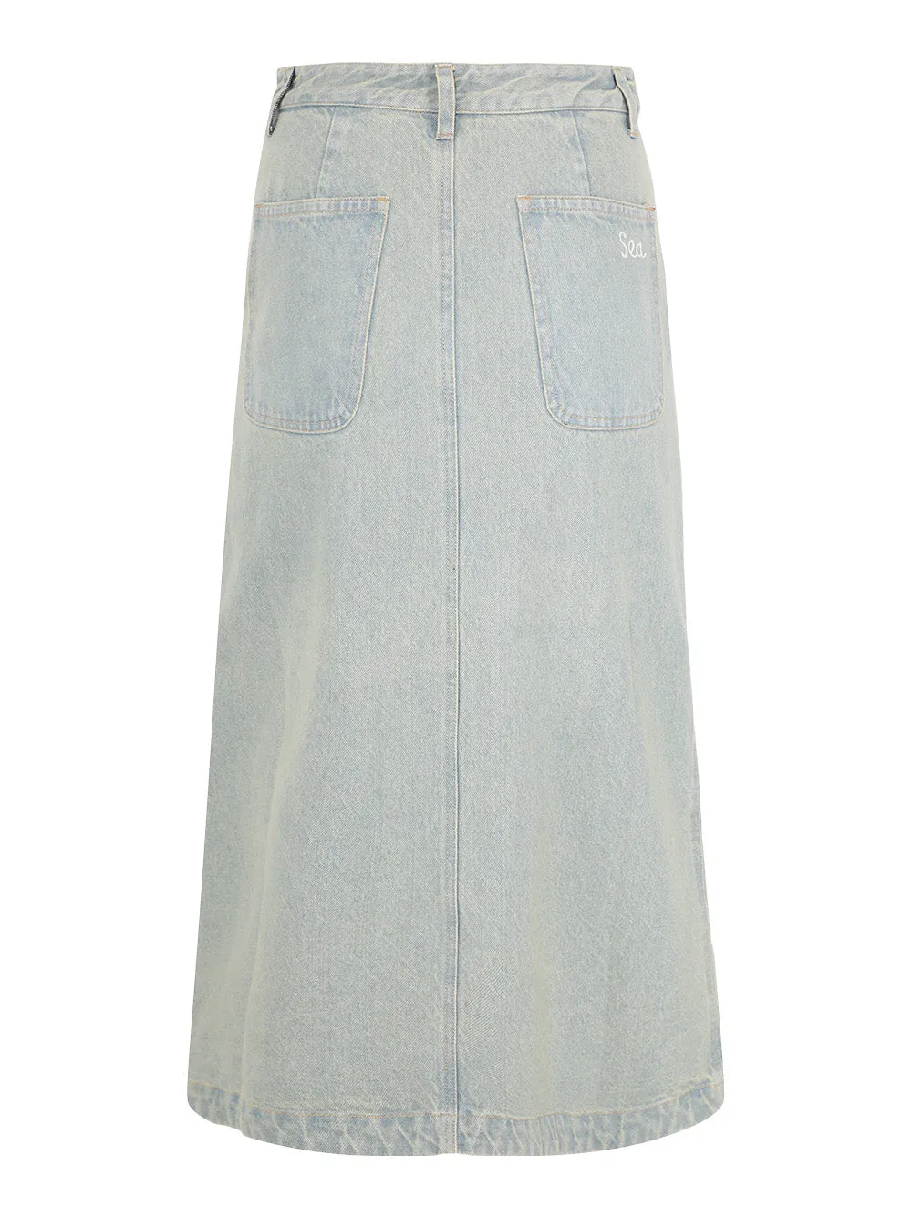 Sea Perlette Denim Skirt in Blue