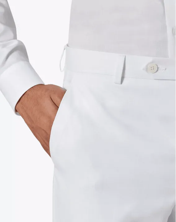Sean John Mens Classic fit Dress Pants 34 / 32 White Solid