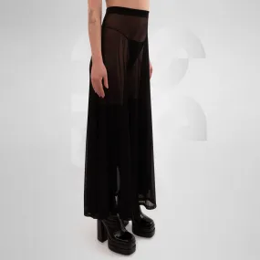 Sheer A-Line Maxi Skirt