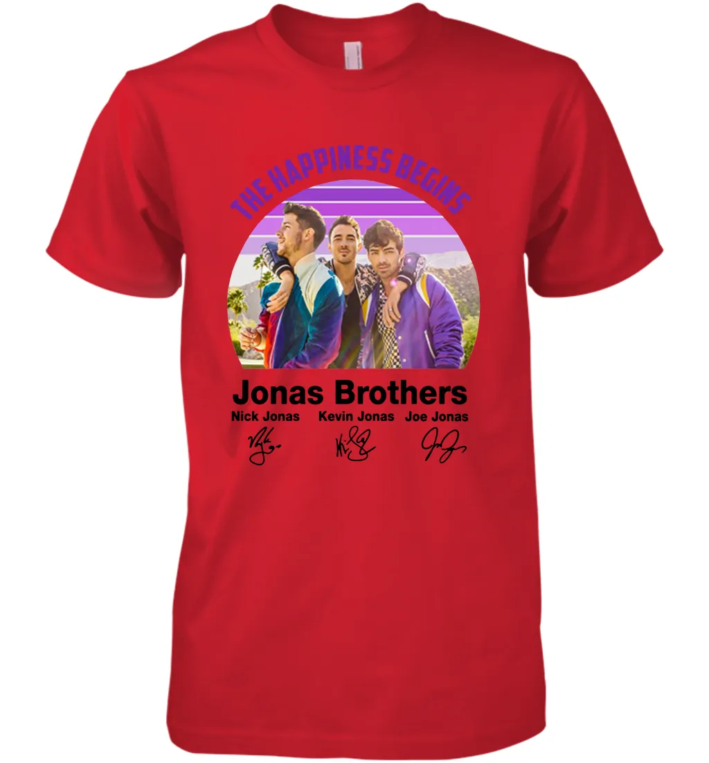 Signatures The Happiness Begins Jonas Brothers Shirt Men's Premium T-Shirt