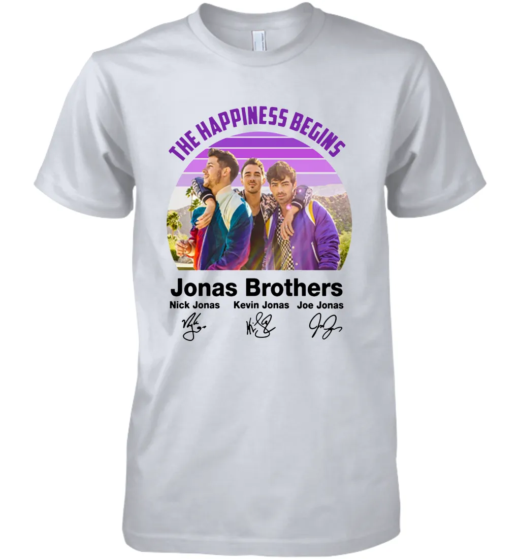 Signatures The Happiness Begins Jonas Brothers Shirt Men's Premium T-Shirt