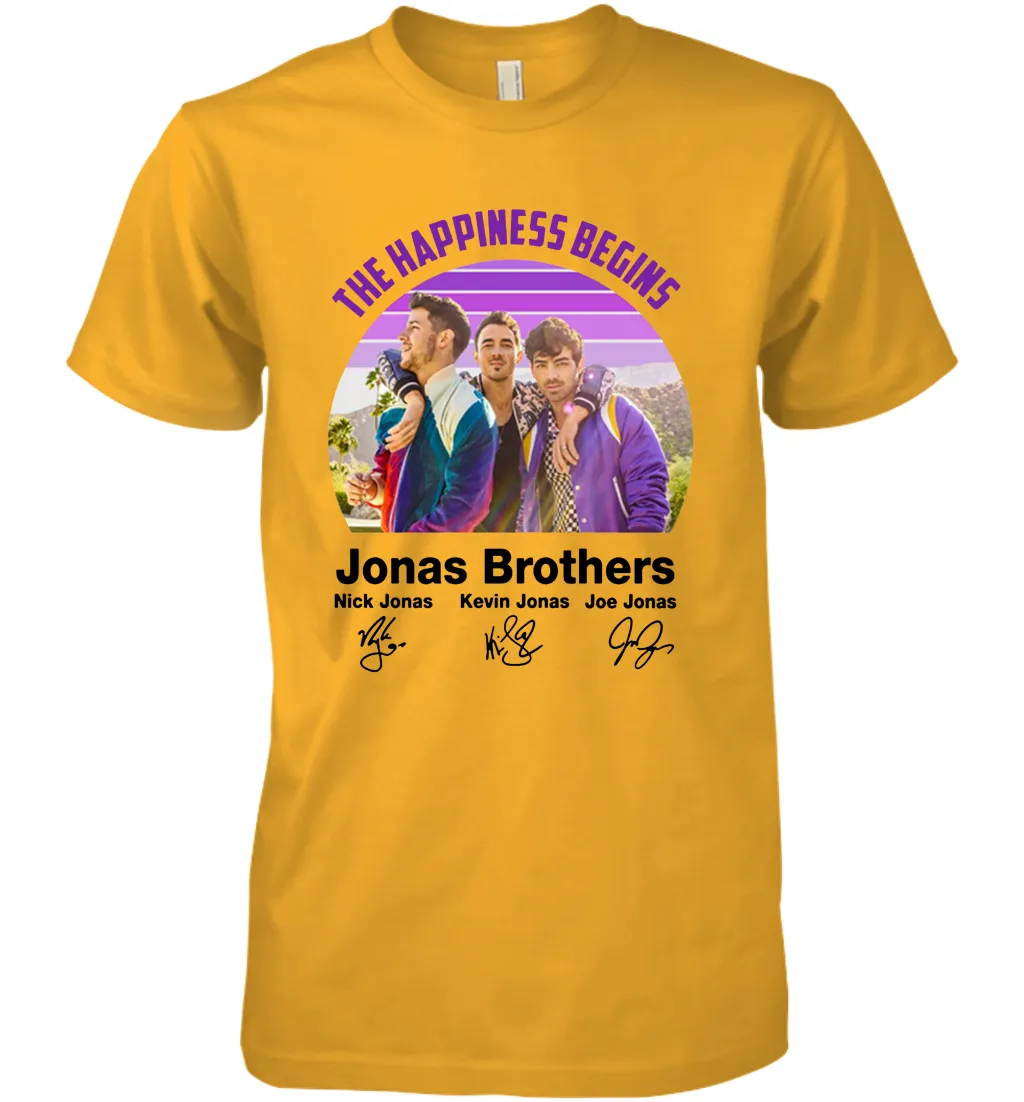 Signatures The Happiness Begins Jonas Brothers Shirt Men's Premium T-Shirt