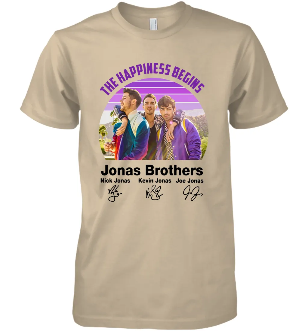 Signatures The Happiness Begins Jonas Brothers Shirt Men's Premium T-Shirt