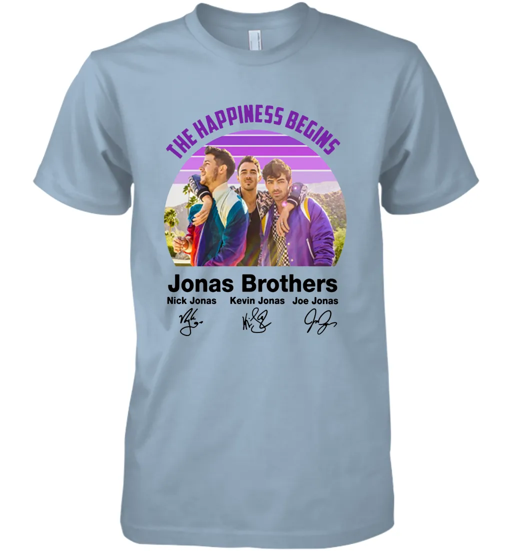 Signatures The Happiness Begins Jonas Brothers Shirt Men's Premium T-Shirt