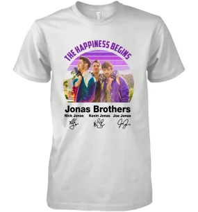 Signatures The Happiness Begins Jonas Brothers Shirt Men's Premium T-Shirt