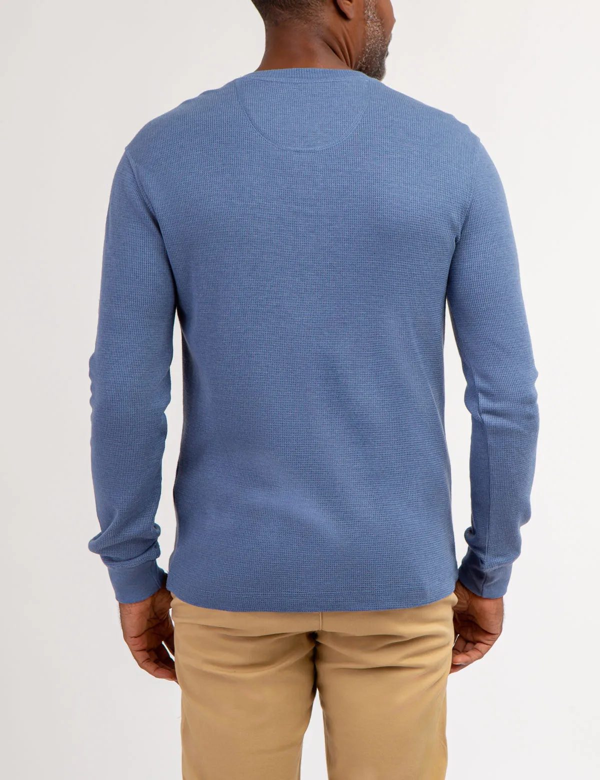 SOLID LONG SLEEVE THERMAL HENLEY
