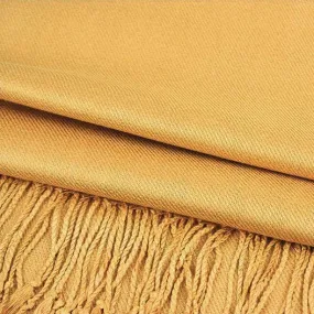 Solid Pashmina Shawl Scarf - Gold