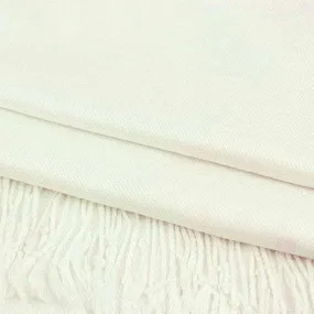 Solid Pashmina Shawl Scarf - Ivory
