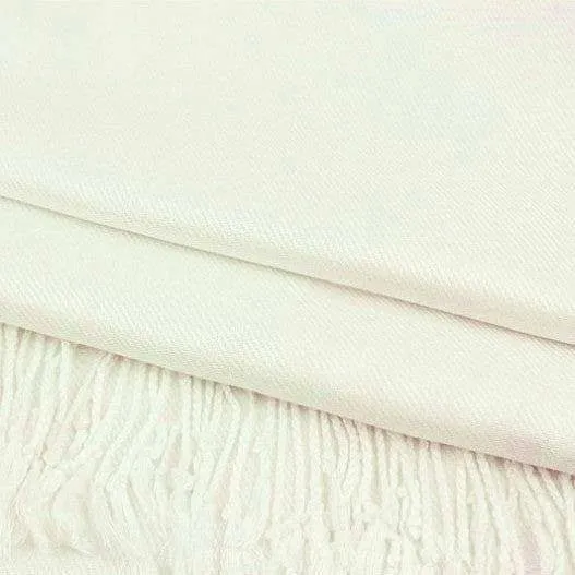 Solid Pashmina Shawl Scarf - Ivory