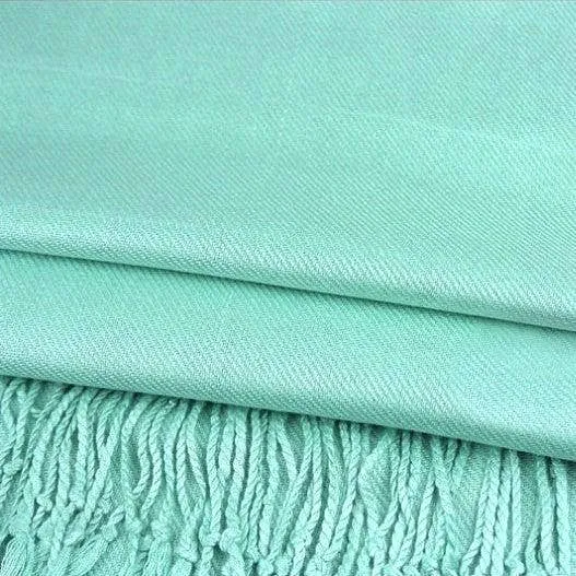 Solid Pashmina Shawl Scarf - Mint