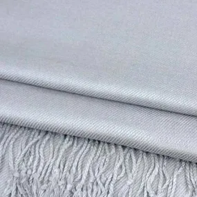 Solid Pashmina Shawl Scarf - Silver