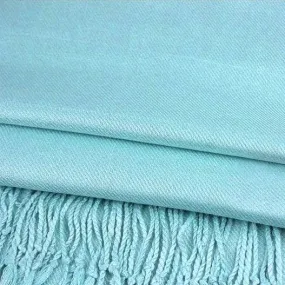 Solid Pashmina Shawl Scarf - Sky Blue