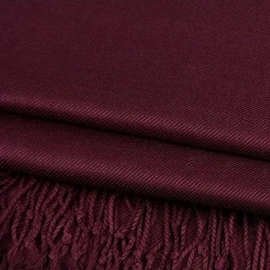 Solid Sustainable Viscose Shawl Scarf - Dark Chocolate