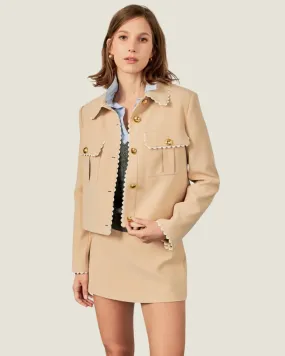 The Brit: Taupe Mini Skort