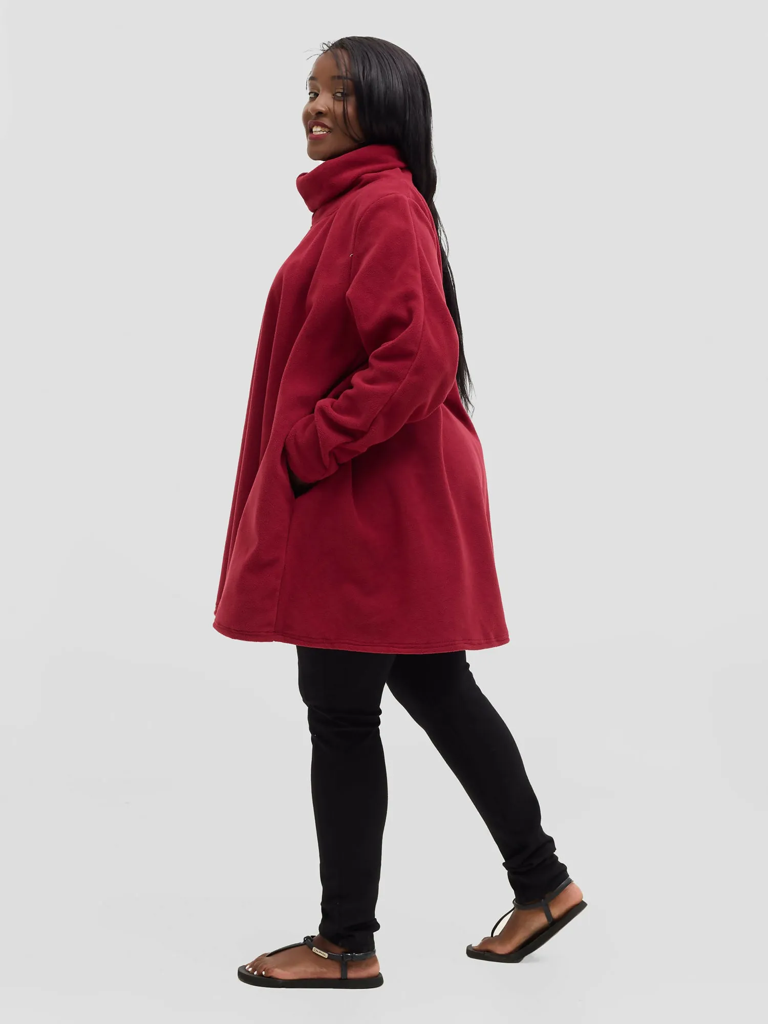 TimyT Urban Velvet Wrap Poncho - Maroon