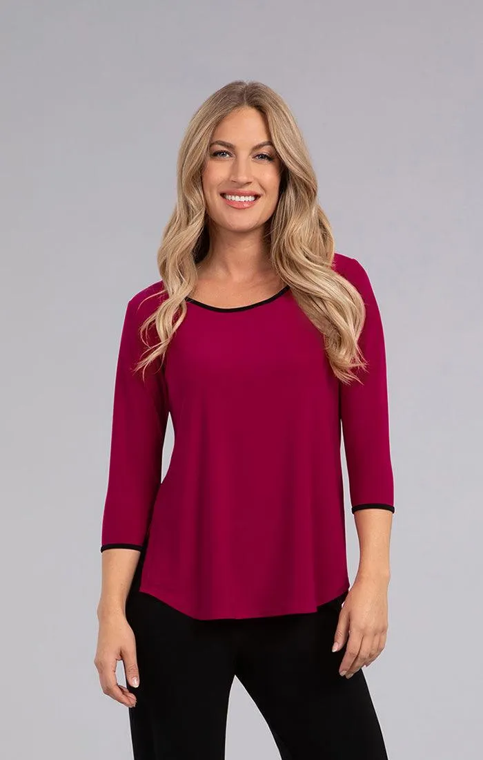 Tipped 3/4 Sleeve Go To Classic T Relax