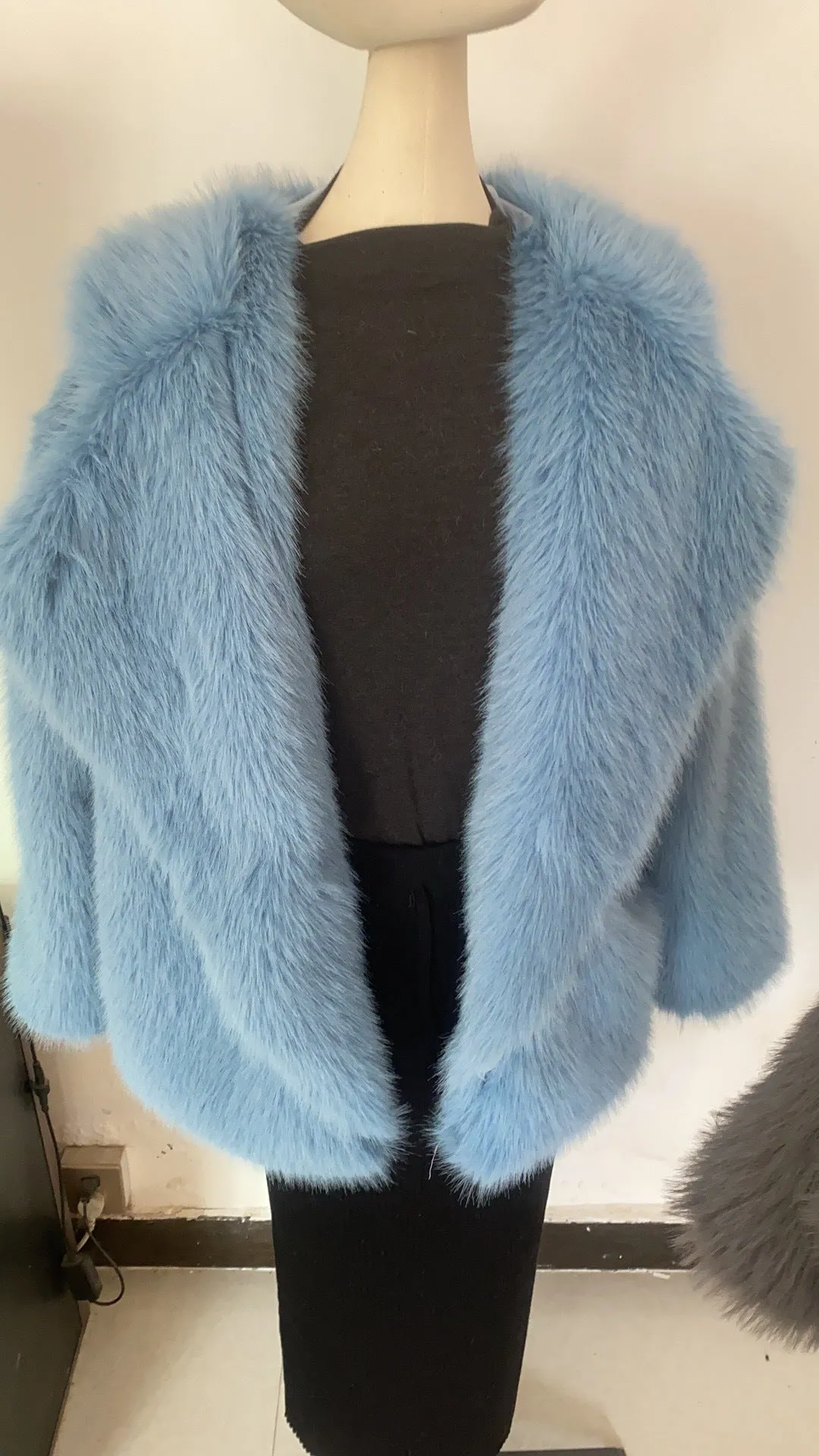 Toca Winter Faux Fox Fur Mid-length Thickened Young Faux Fur Suit Collar Fur Coat Women&#039;s