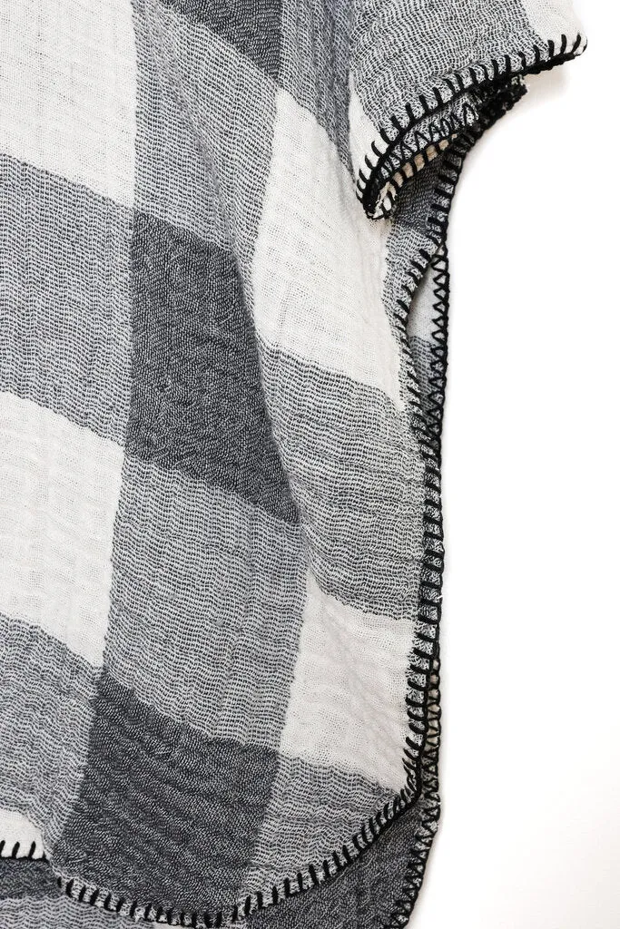 Tofino Towel 'Pebble' Poncho - Plaid