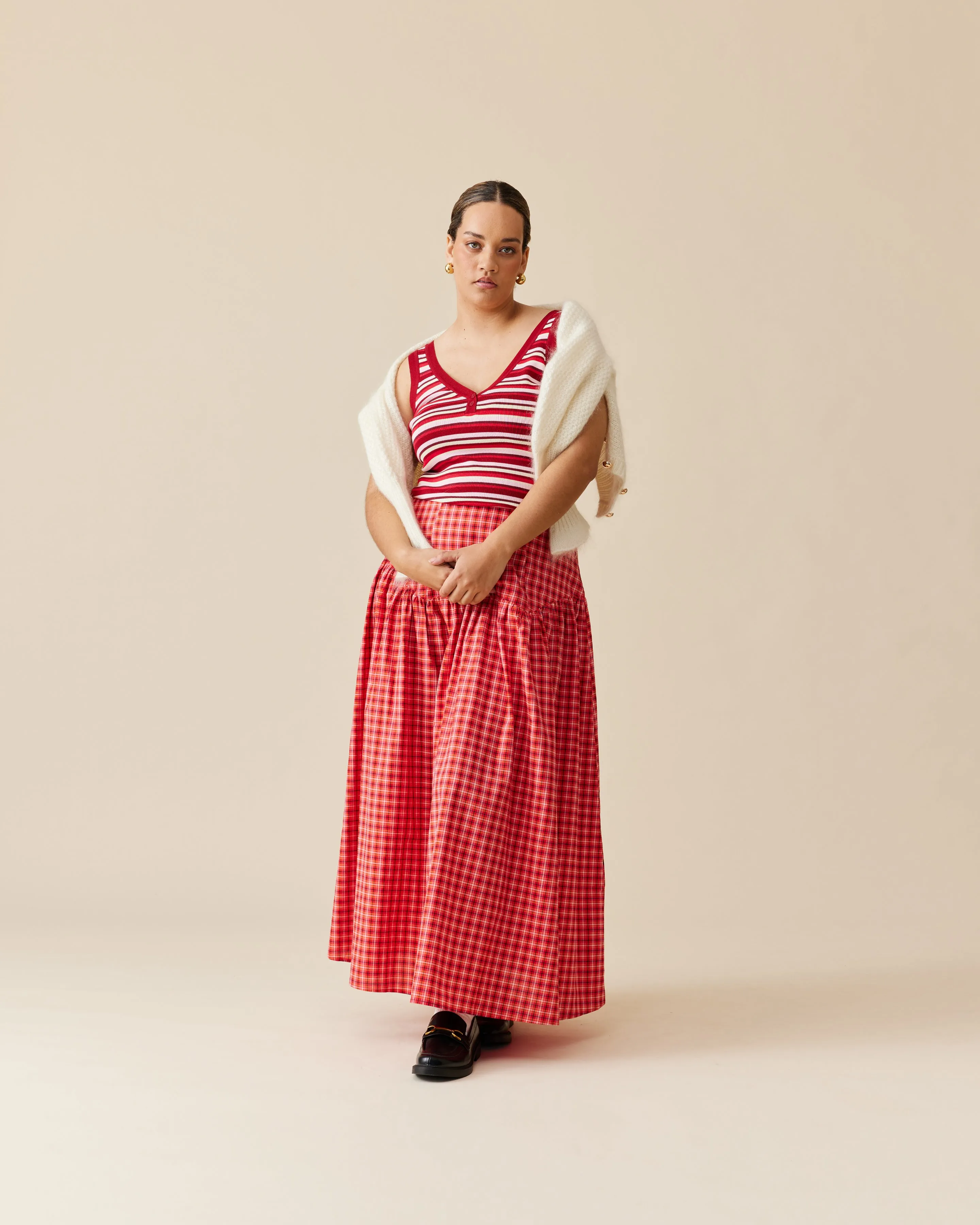 TRULLI SKIRT RED TARTAN
