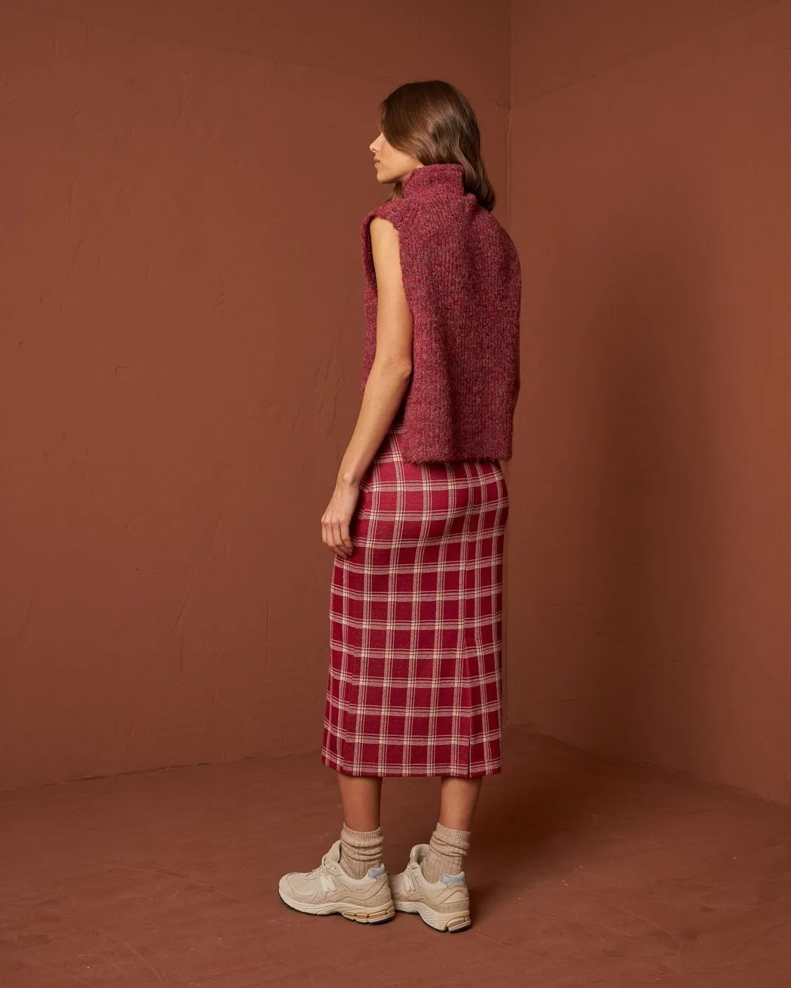 Turtle Neck Knitted Vest