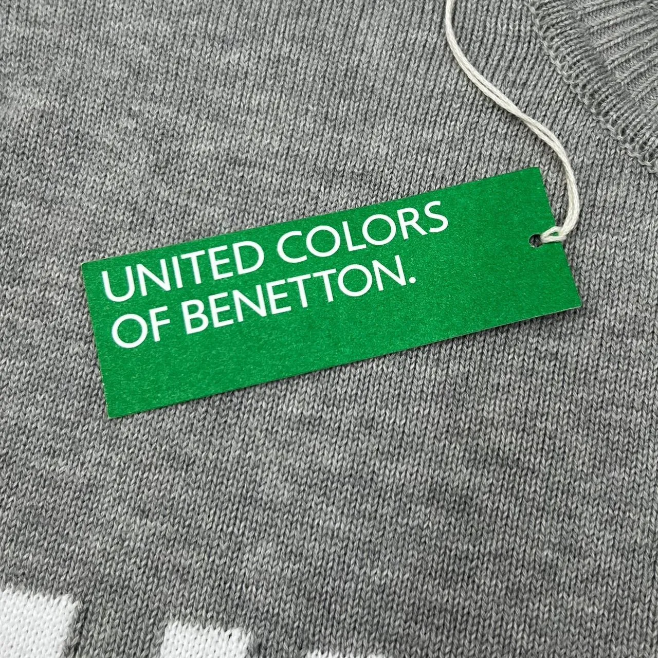 UNITED COLORS OF BENETTON Big Spellout Knit Crewneck Sweater Jumper