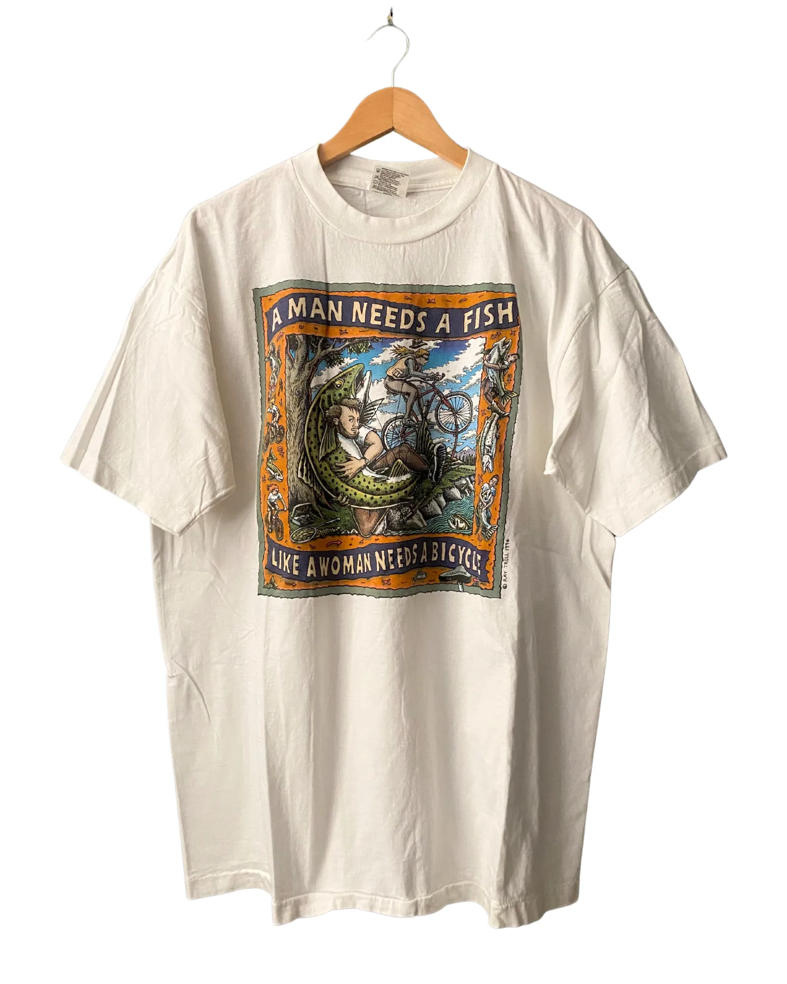 Vintage Ray Troll Fishing 1996 T-Shirt XL