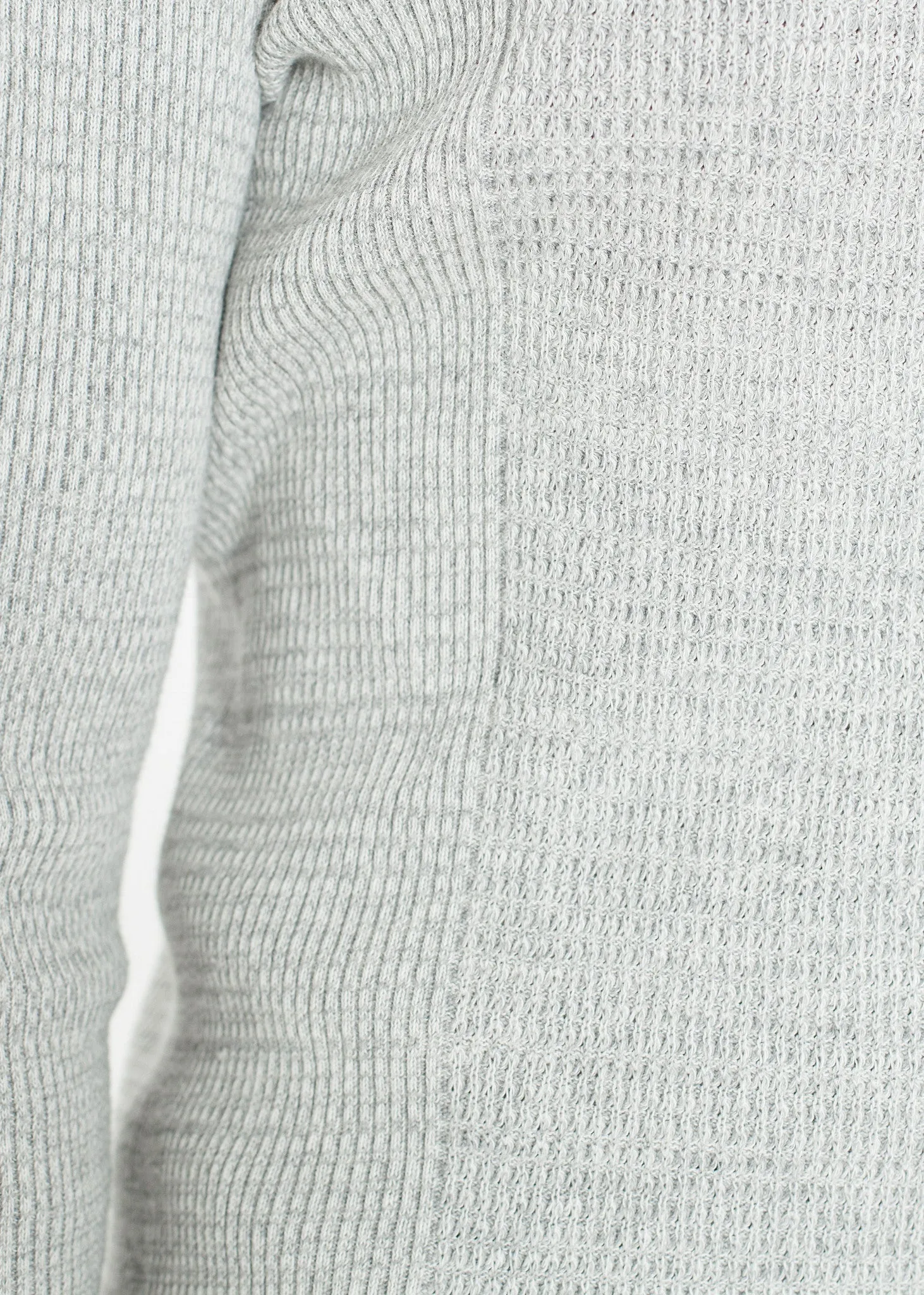 Waffle Knit Long Sleeve Tee - More Choice