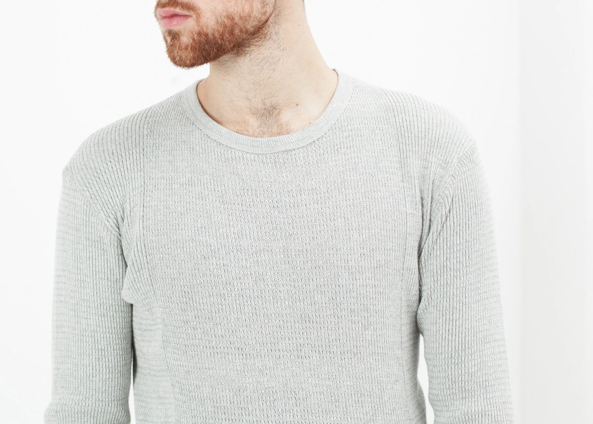 Waffle Knit Long Sleeve Tee - More Choice