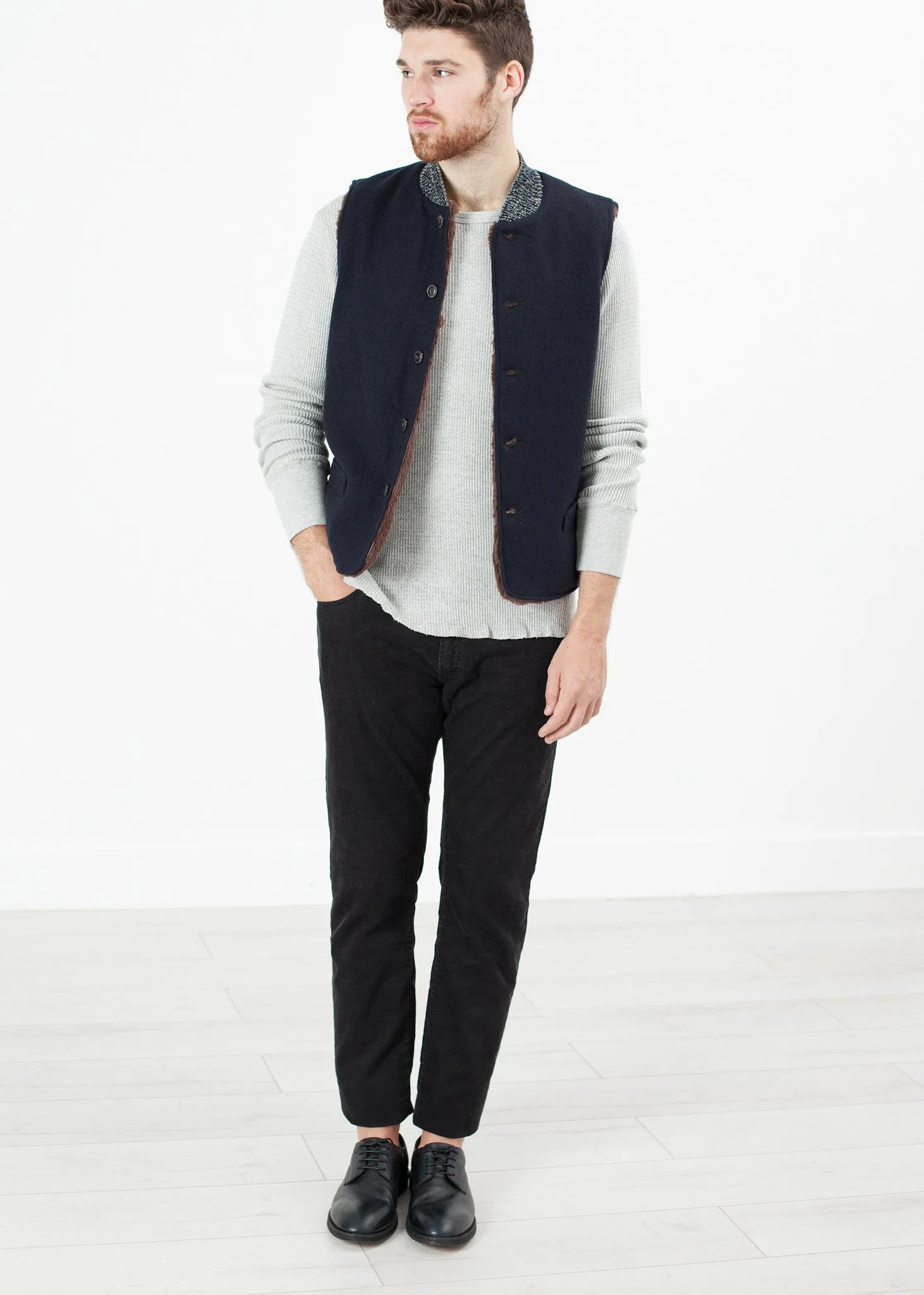 Waffle Knit Long Sleeve Tee - More Choice