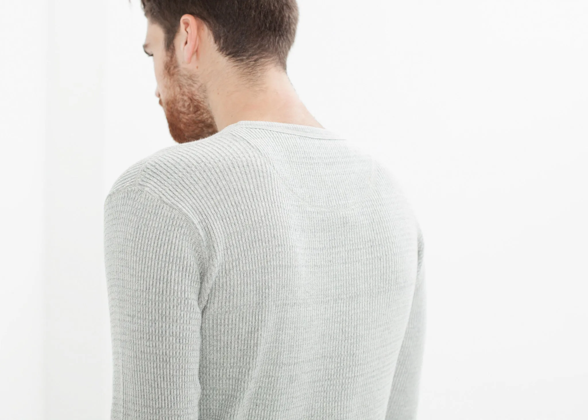 Waffle Knit Long Sleeve Tee - More Choice