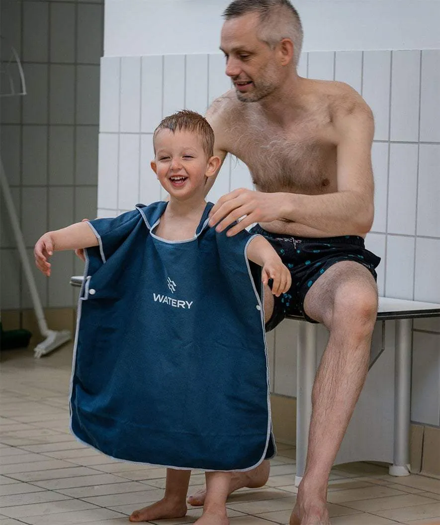 Watery badeponcho til børn - Microfiber - Pink
