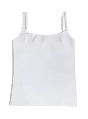 White Square Neck Slim Fit Top