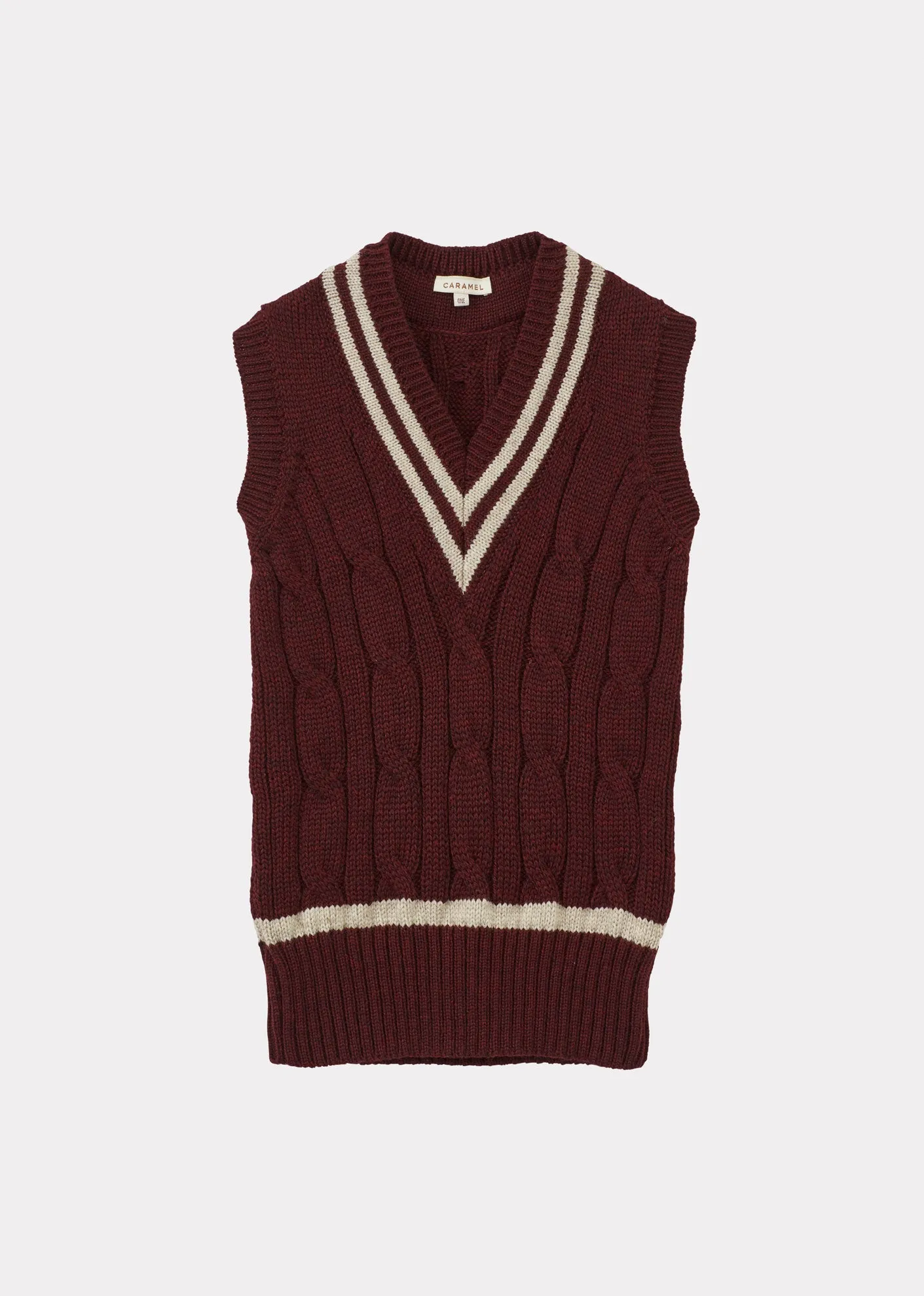 WOMAN CARDIFF KNIT VEST - BROWN