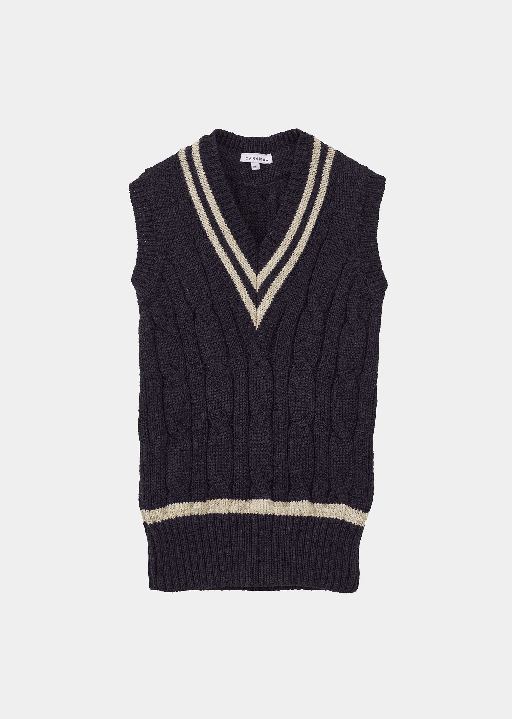 WOMAN CARDIFF KNIT VEST WOMAN - NAVY